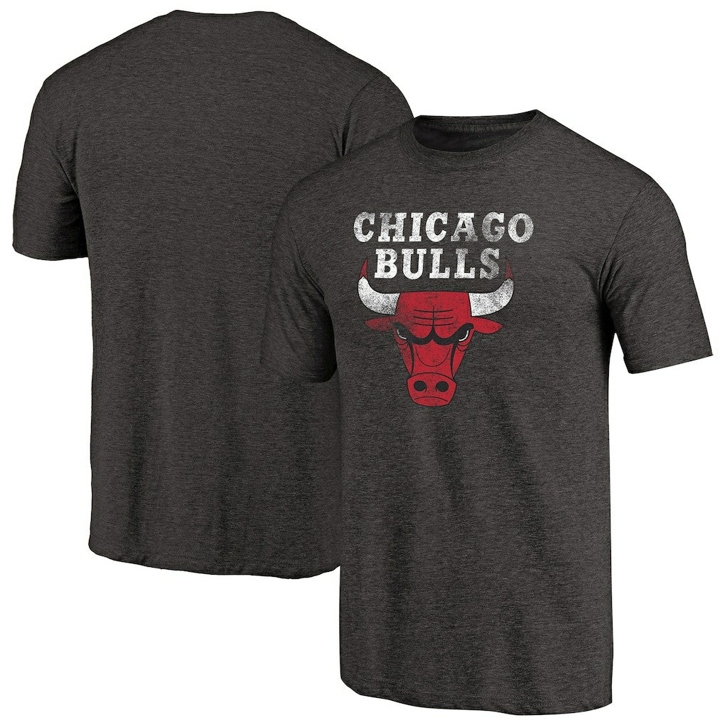 Chicago Bulls Distressed Logo Tri-Blend T-Shirt sale - Black for sale