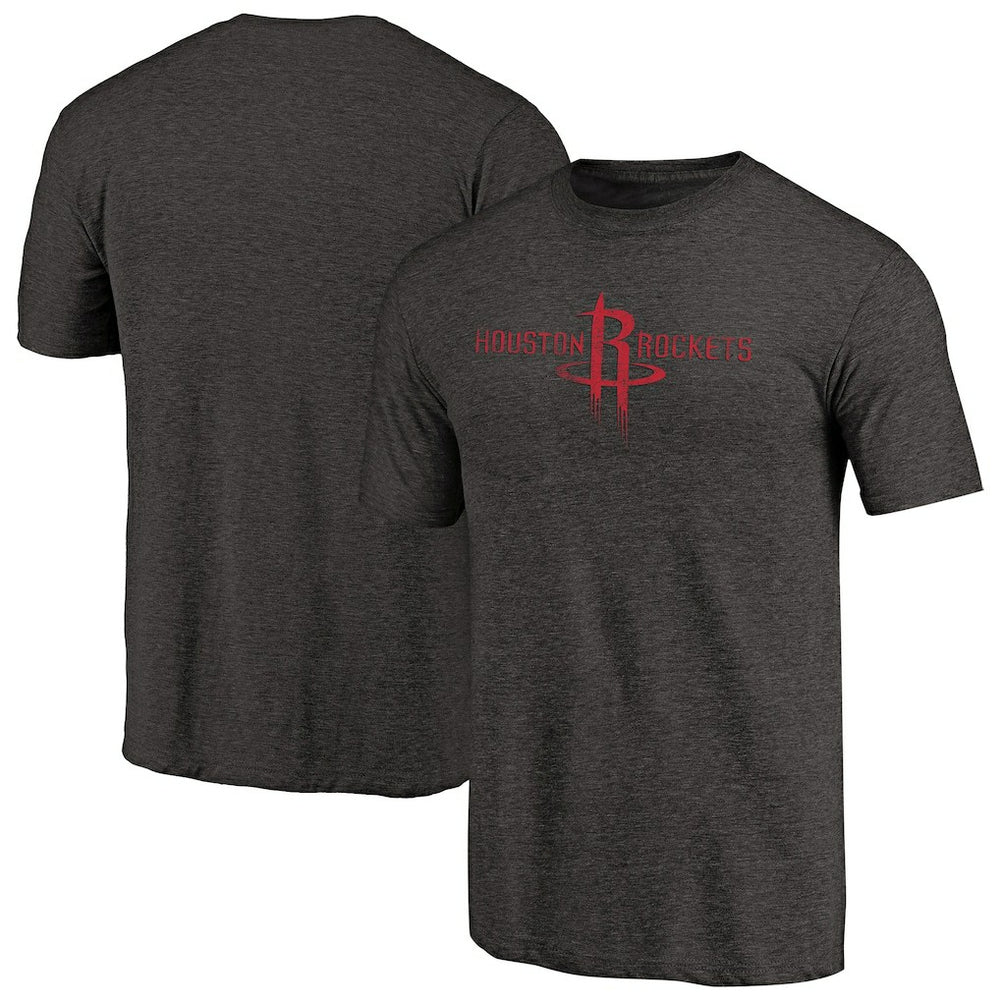 Houston Rockets Distressed Logo Tri-Blend T-Shirt - Black on sale