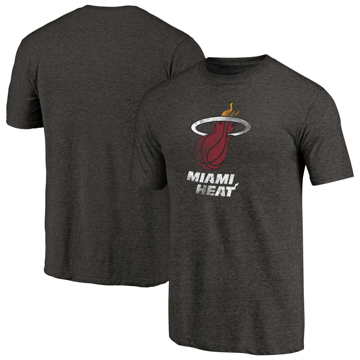 Miami Heat Distressed Logo Tri-Blend T-Shirt - Black online