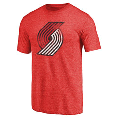 Portland Trail Blazers Distressed Logo Tri-Blend T-Shirt - Red cheap