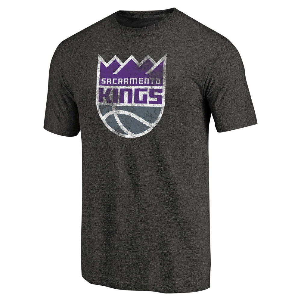 Sacramento Kings Distressed Logo Tri-Blend T-Shirt - Black outlet