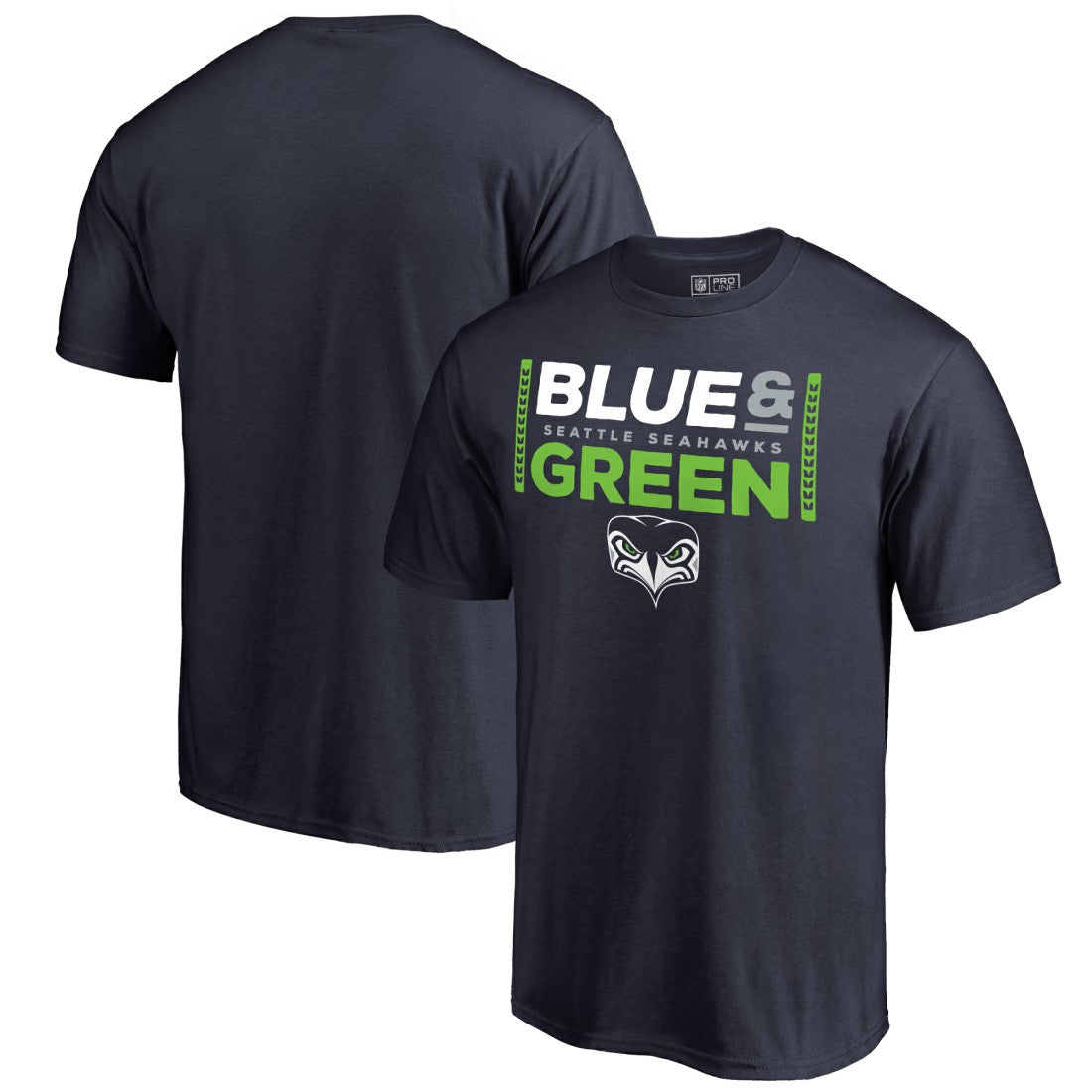 Seattle Seahawks Alternate Team Logo Gear Blue & Green T-Shirt - College Navy for sale