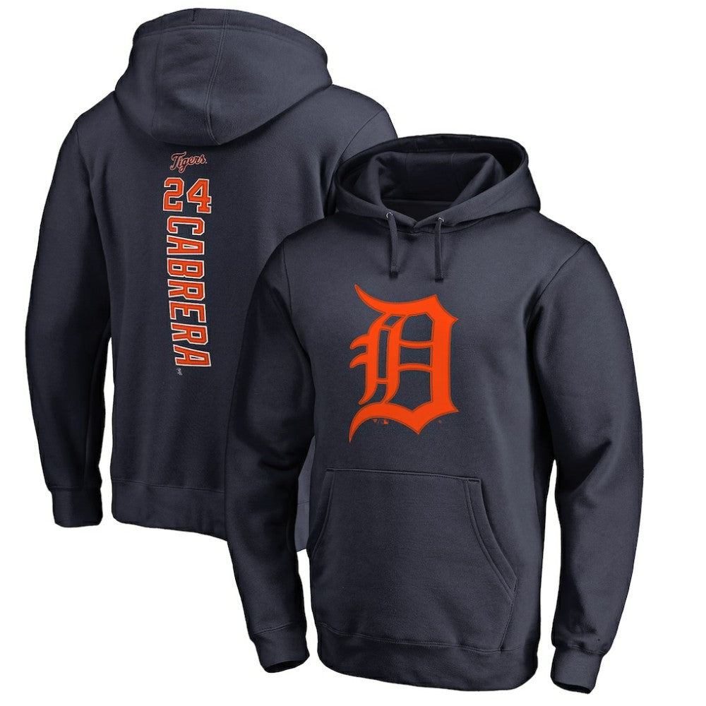 Miguel Cabrera Detroit Tigers Backer Pullover Hoodie Navy