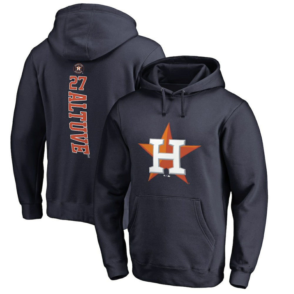 Jose Altuve Houston Astros Backer Pullover Hoodie Navy