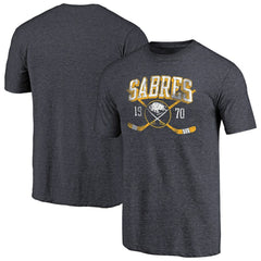 Buffalo Sabres Vintage Collection Line Shift Tri-Blend T-Shirt - Navy T-shirts