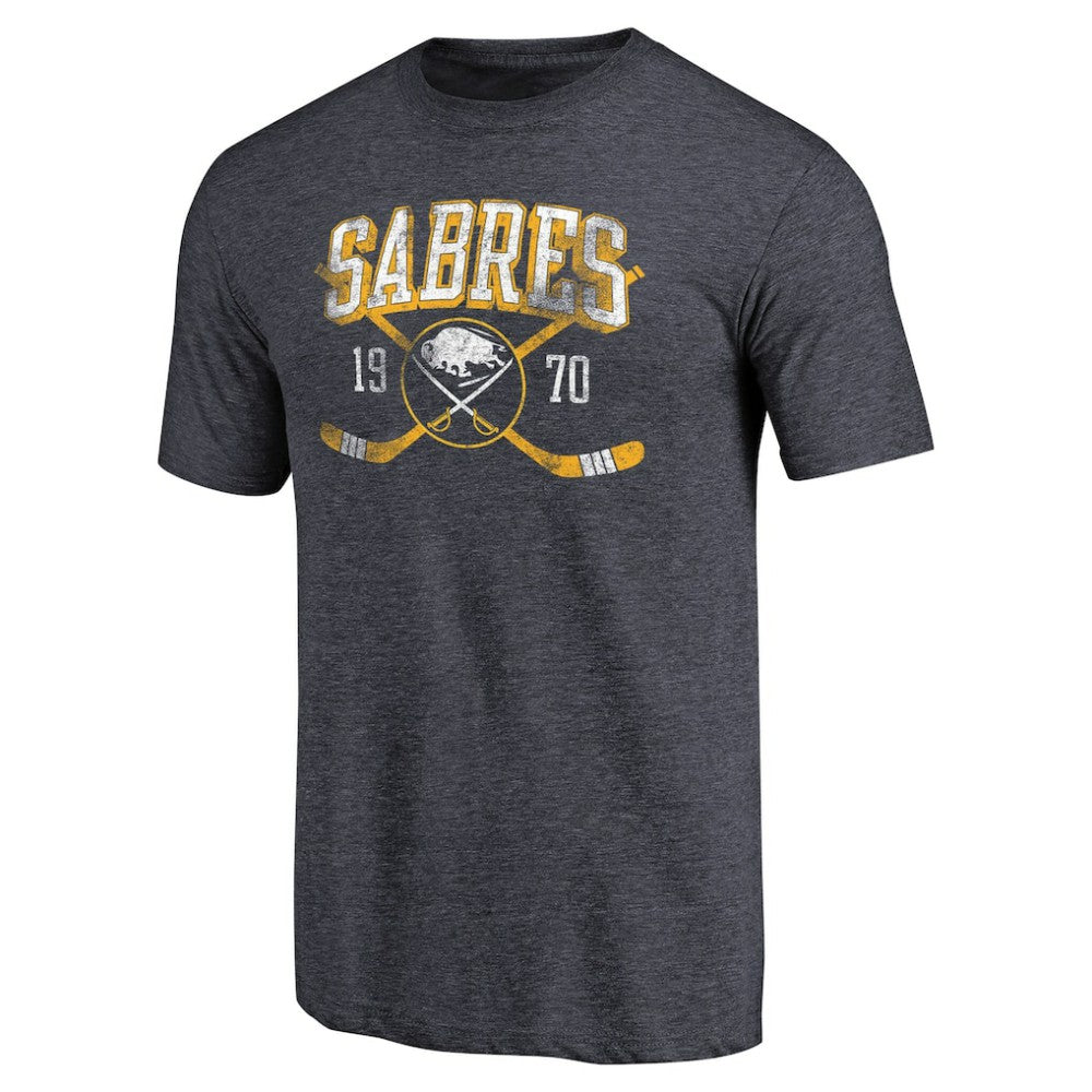 Buffalo Sabres Vintage Collection Line Shift Tri-Blend T-Shirt - Navy T-shirts