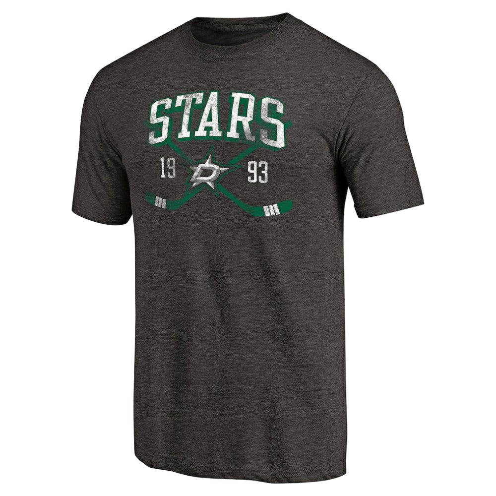 Dallas Stars Vintage Collection Line Shift Tri-Blend T-Shirt - Black T-shirts