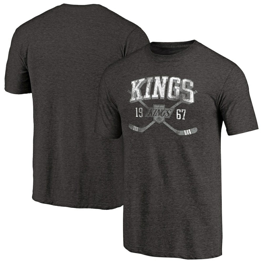 Los Angeles Kings Vintage Collection Line Shift Tri-Blend T-Shirt - Black T-shirts