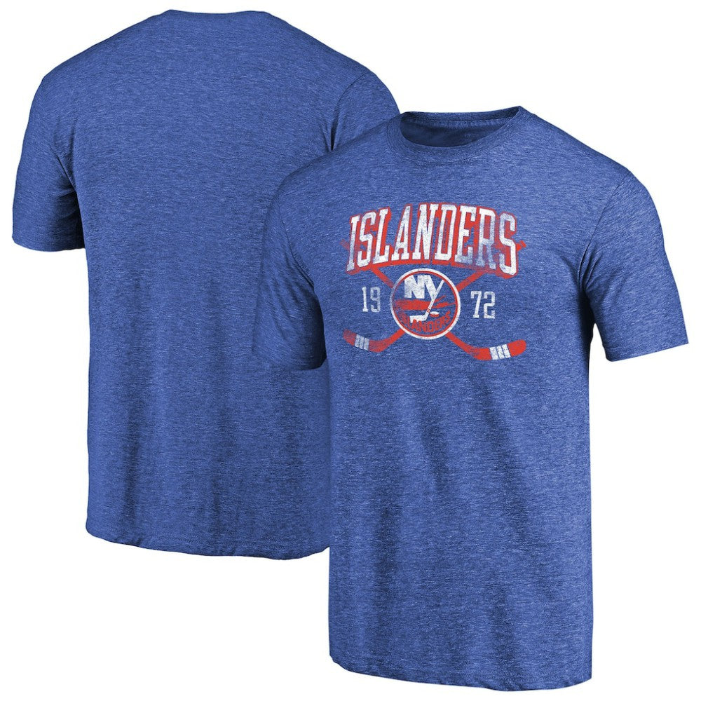 New York Islanders Vintage Collection Line Shift Tri-Blend T-Shirt - Royal T-shirts