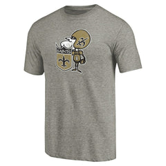 New Orleans Saints Throwback Logo Tri-Blend T-Shirt - Ash online
