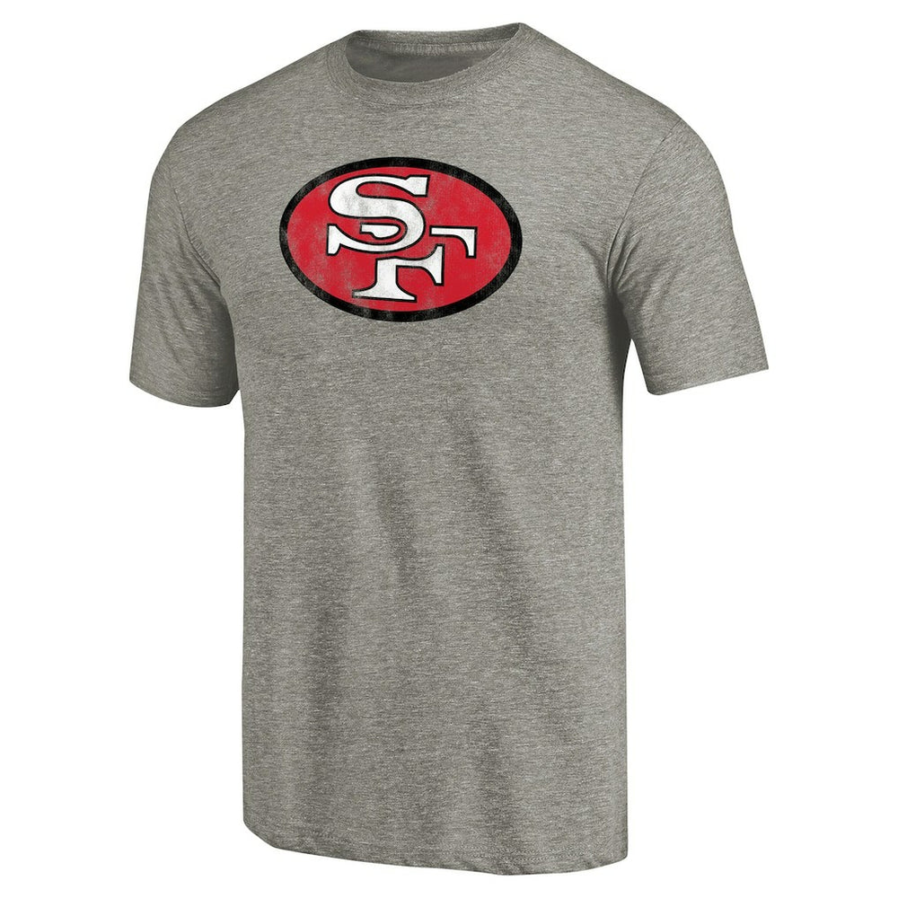 San Francisco 49ers Throwback Logo Tri-Blend T-Shirt - Ash discount