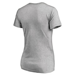 Los Angeles Dodgers Women's Hometown Collection Knockout State V-Neck T-Shirt Ash