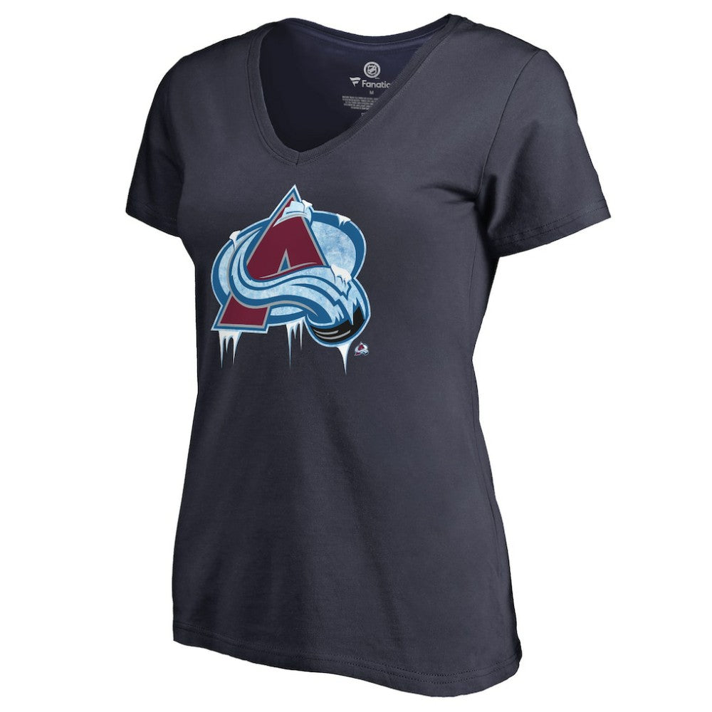 Colorado Avalanche Women's Fan Favorite Team Slogan V-Neck T-Shirt - Navy T-shirts