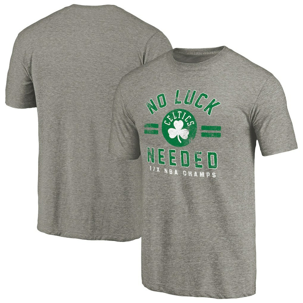 Boston Celtics No Luck Hometown Collection Tri-Blend T-Shirt - Gray cheap