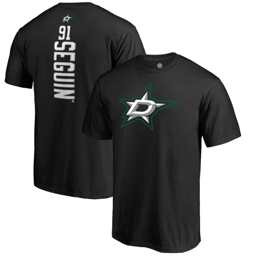 Tyler Seguin Dallas Stars Backer Name & Number T-Shirt - Black T-shirts