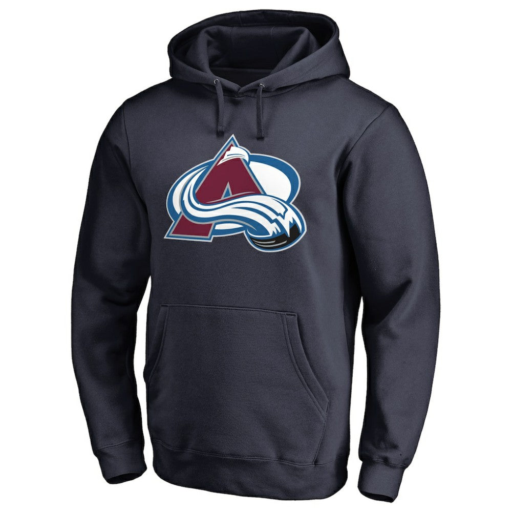 Nathan MacKinnon Colorado Avalanche Backer Name & Number Pullover Hoodie - Navy Hoodies