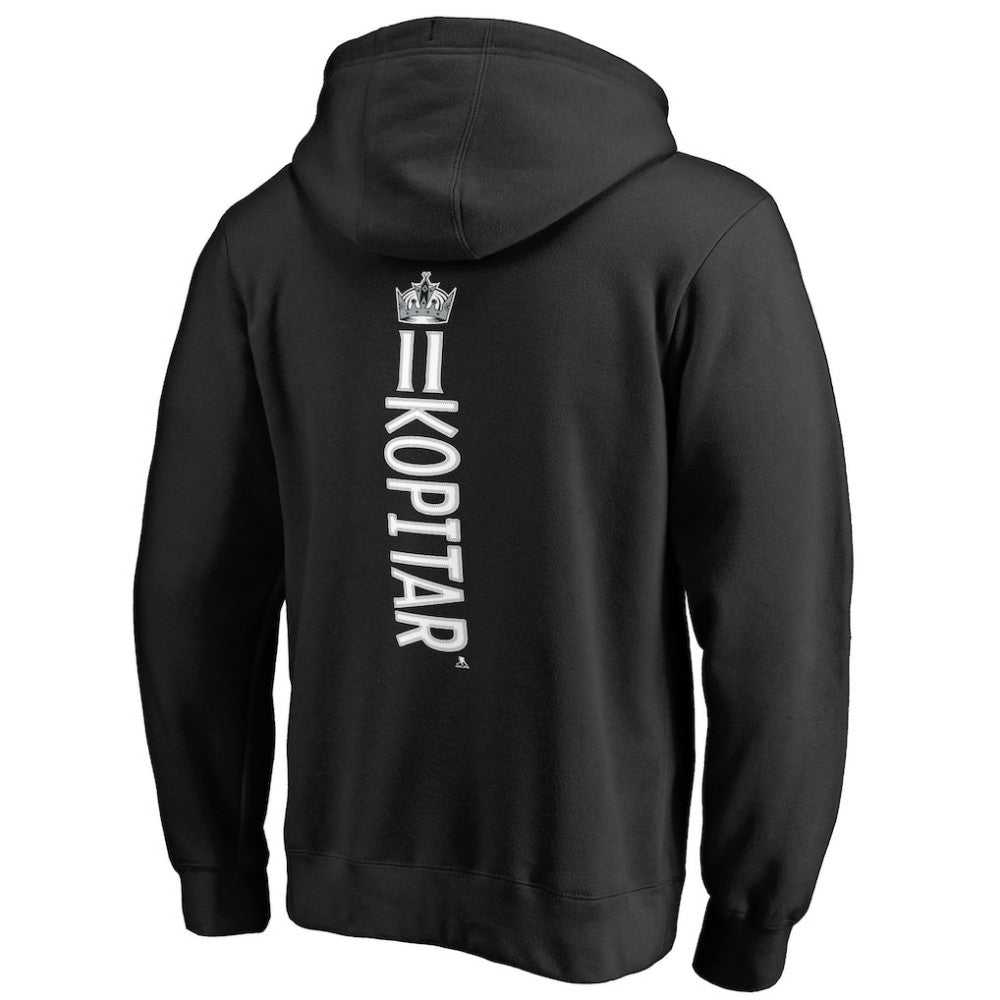 Anze Kopitar Los Angeles Kings Backer Name & Number Pullover Hoodie - Black Hoodies
