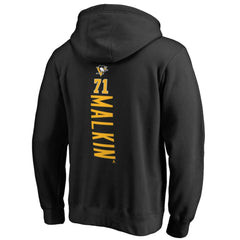 Evgeni Malkin Pittsburgh Penguins Backer Name & Number Pullover Hoodie - Black Hoodies