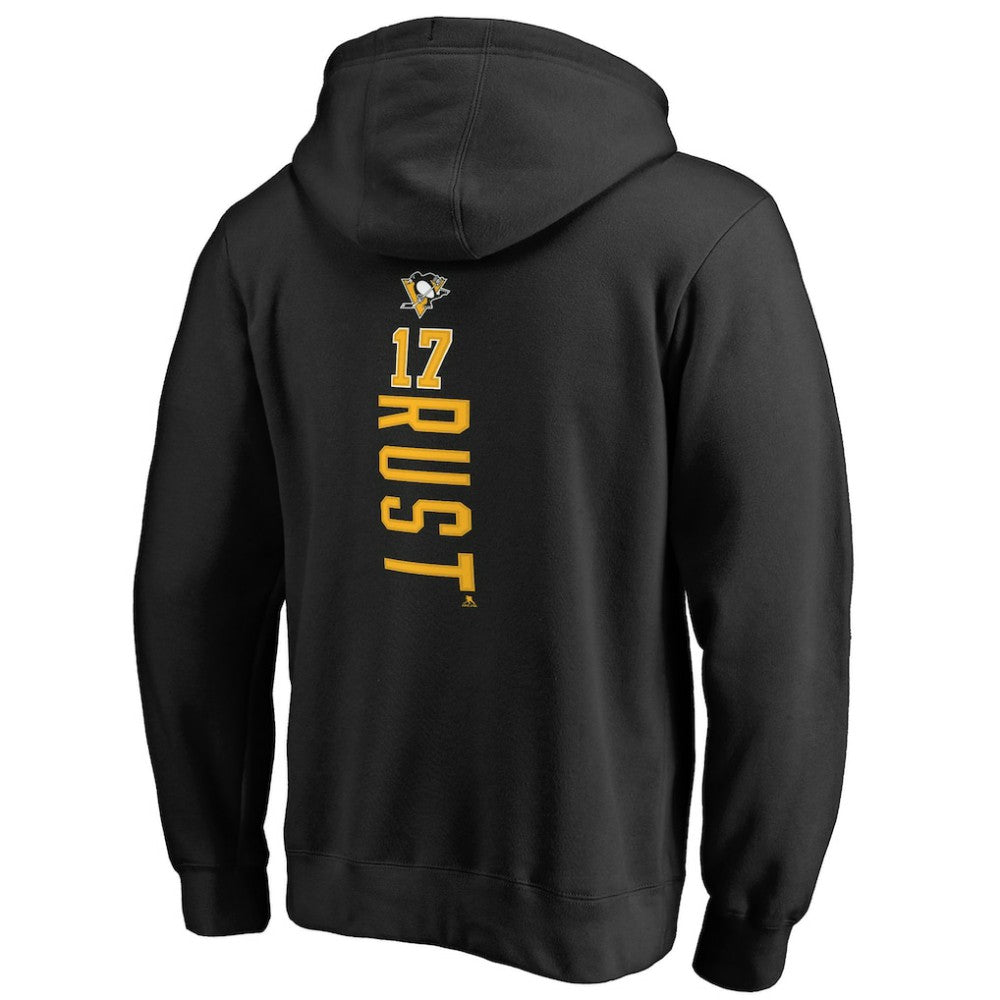 Bryan Rust Pittsburgh Penguins Backer Name & Number Pullover Hoodie - Black Hoodies