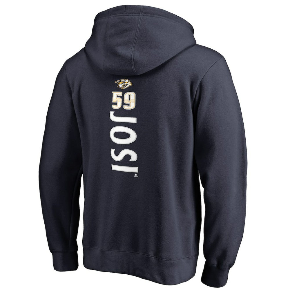 Roman Josi Nashville Predators Backer Name & Number Pullover Hoodie - Navy Hoodies
