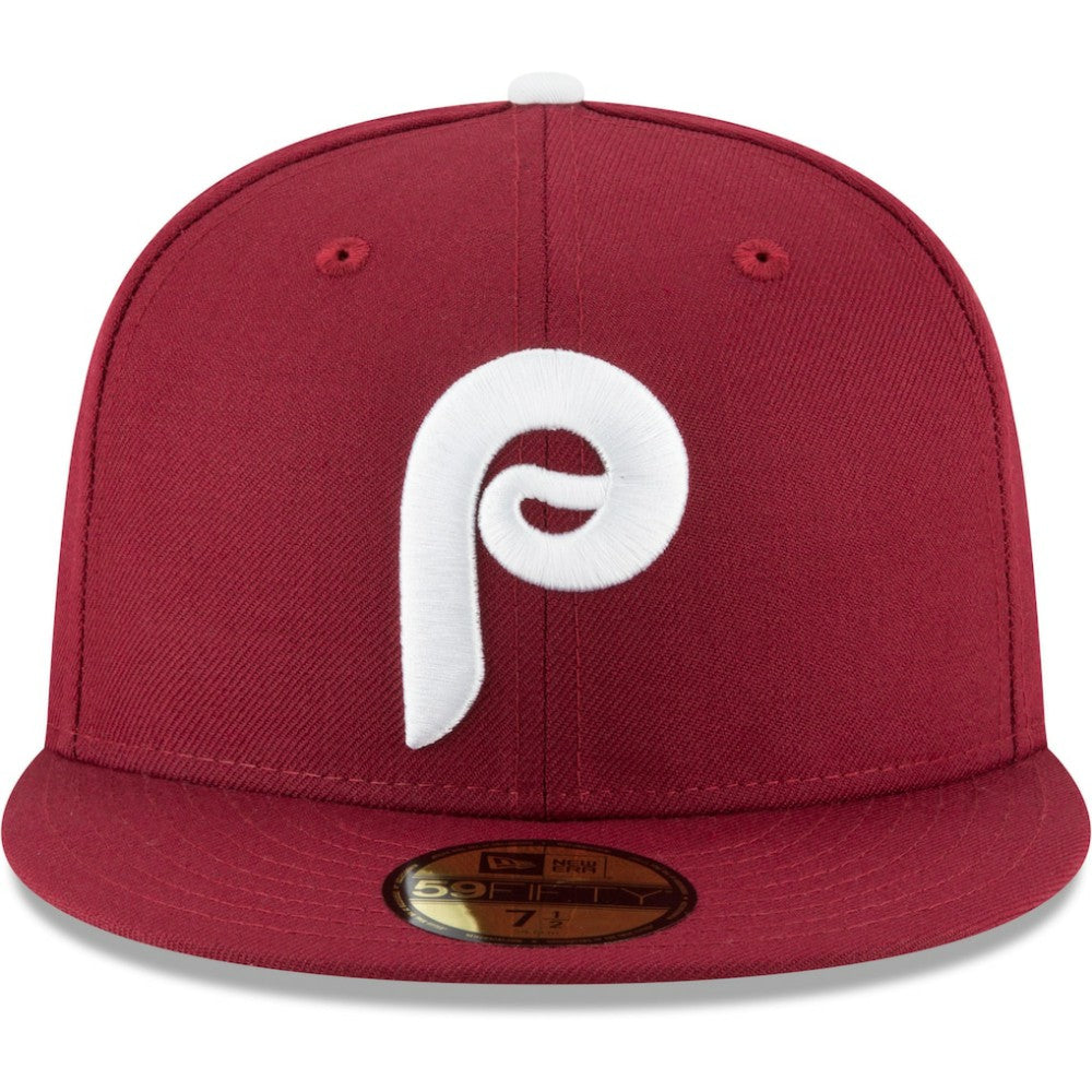 Philadelphia Phillies Cooperstown Collection Wool 59FIFTY Fitted Hat Maroon