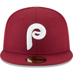 Philadelphia Phillies Cooperstown Collection Wool 59FIFTY Fitted Hat Maroon