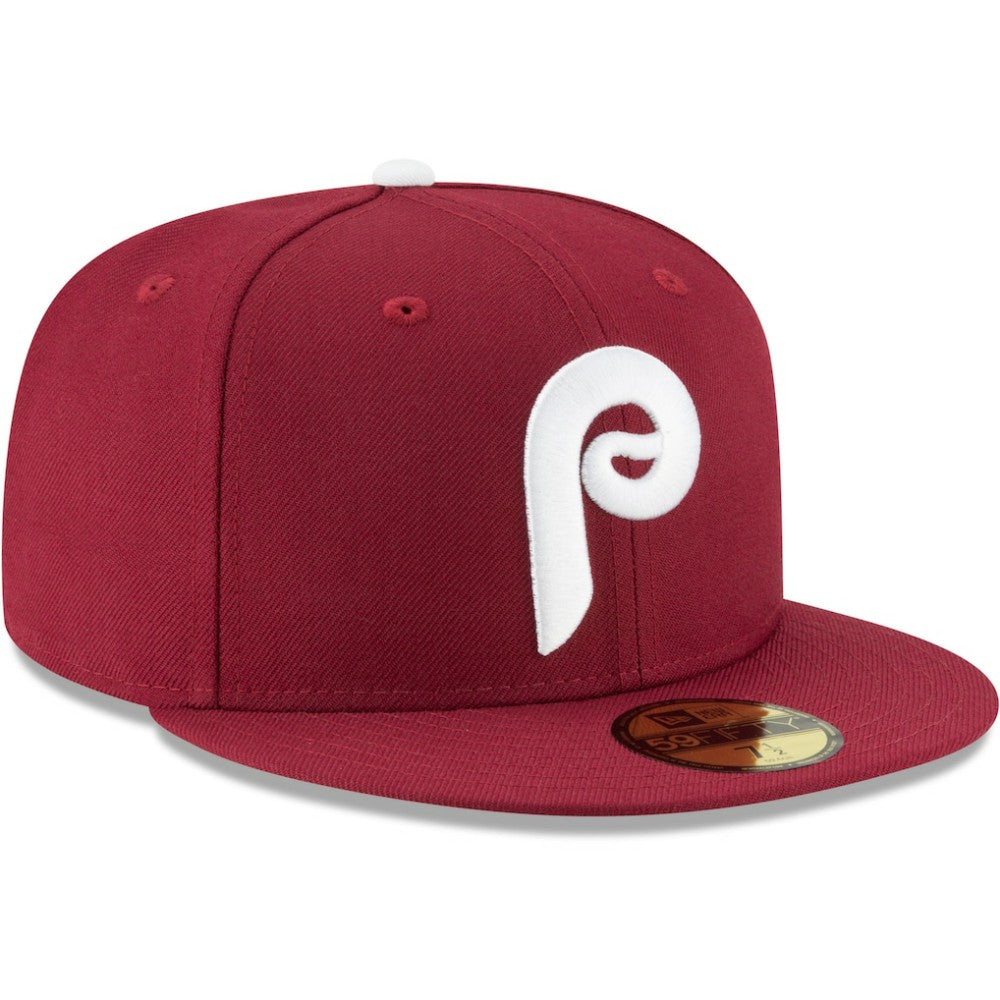 Philadelphia Phillies Cooperstown Collection Wool 59FIFTY Fitted Hat Maroon