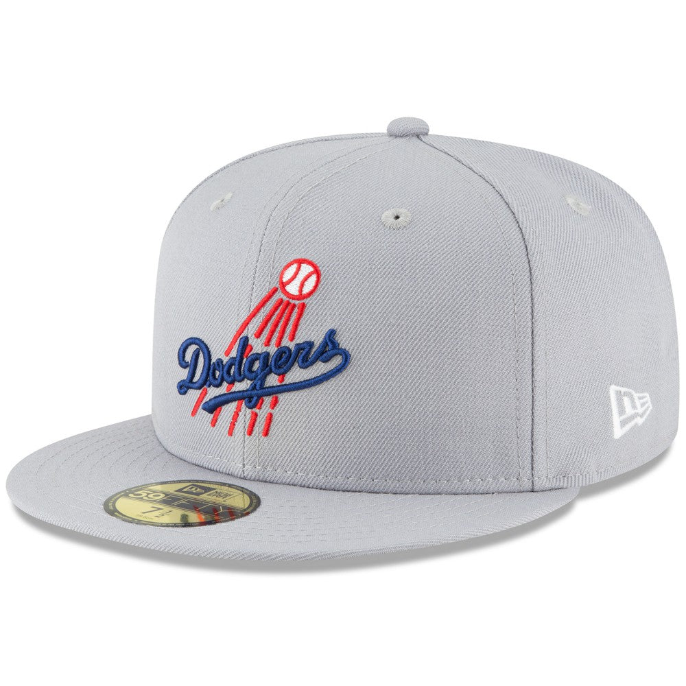 Los Angeles Dodgers Cooperstown Collection Wool 59FIFTY Fitted Hat Gray