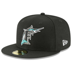 Florida Marlins Cooperstown Collection Wool 59FIFTY Fitted Hat Black
