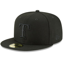 Texas Rangers Primary Logo Basic 59FIFTY Fitted Hat Black