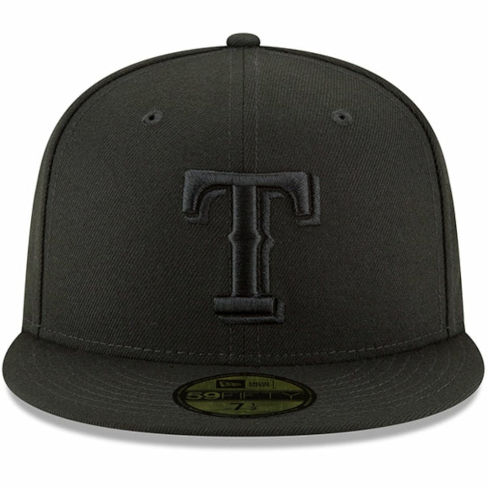 Texas Rangers Primary Logo Basic 59FIFTY Fitted Hat Black