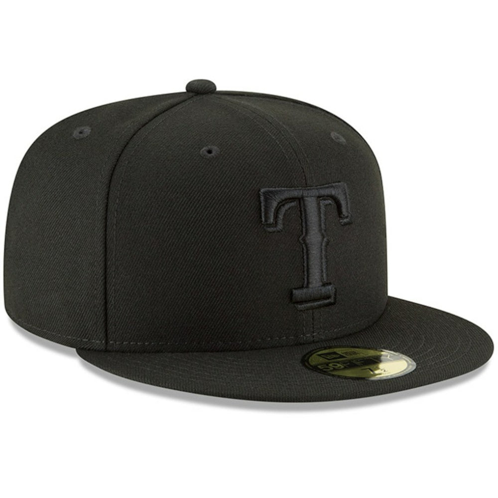 Texas Rangers Primary Logo Basic 59FIFTY Fitted Hat Black