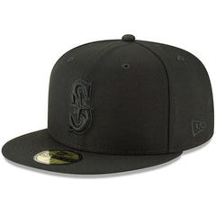 Seattle Mariners Primary Logo Basic 59FIFTY Fitted Hat Black