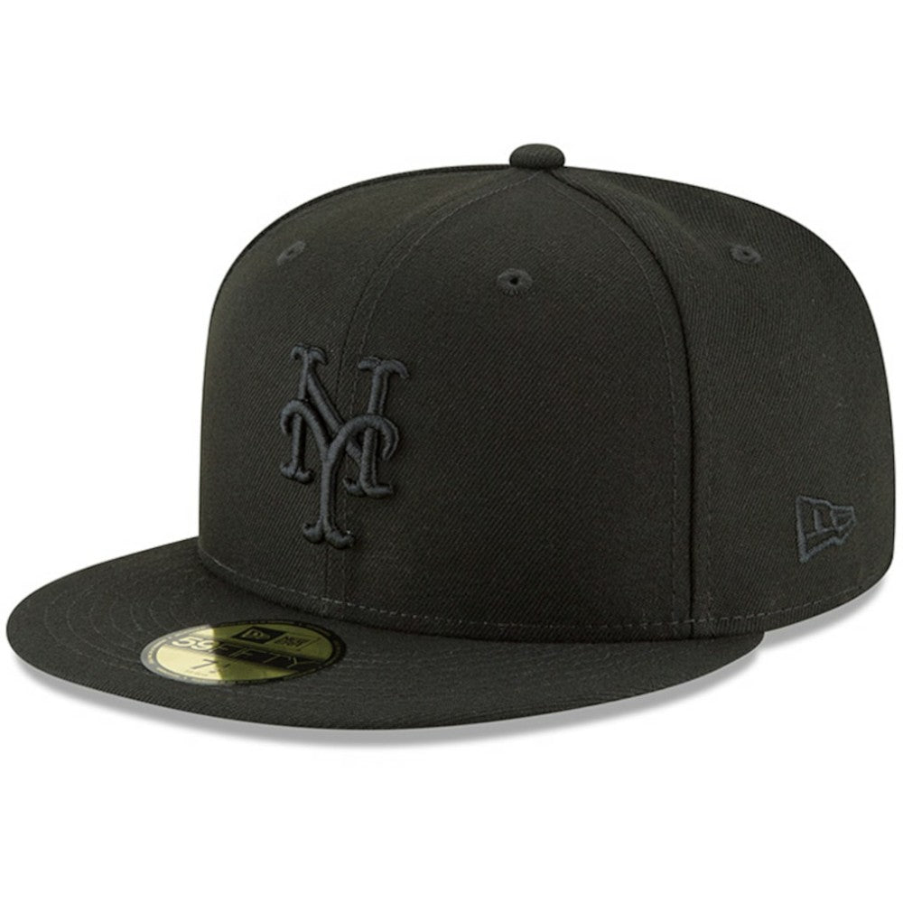 New York Mets Primary Logo Basic 59FIFTY Fitted Hat Black