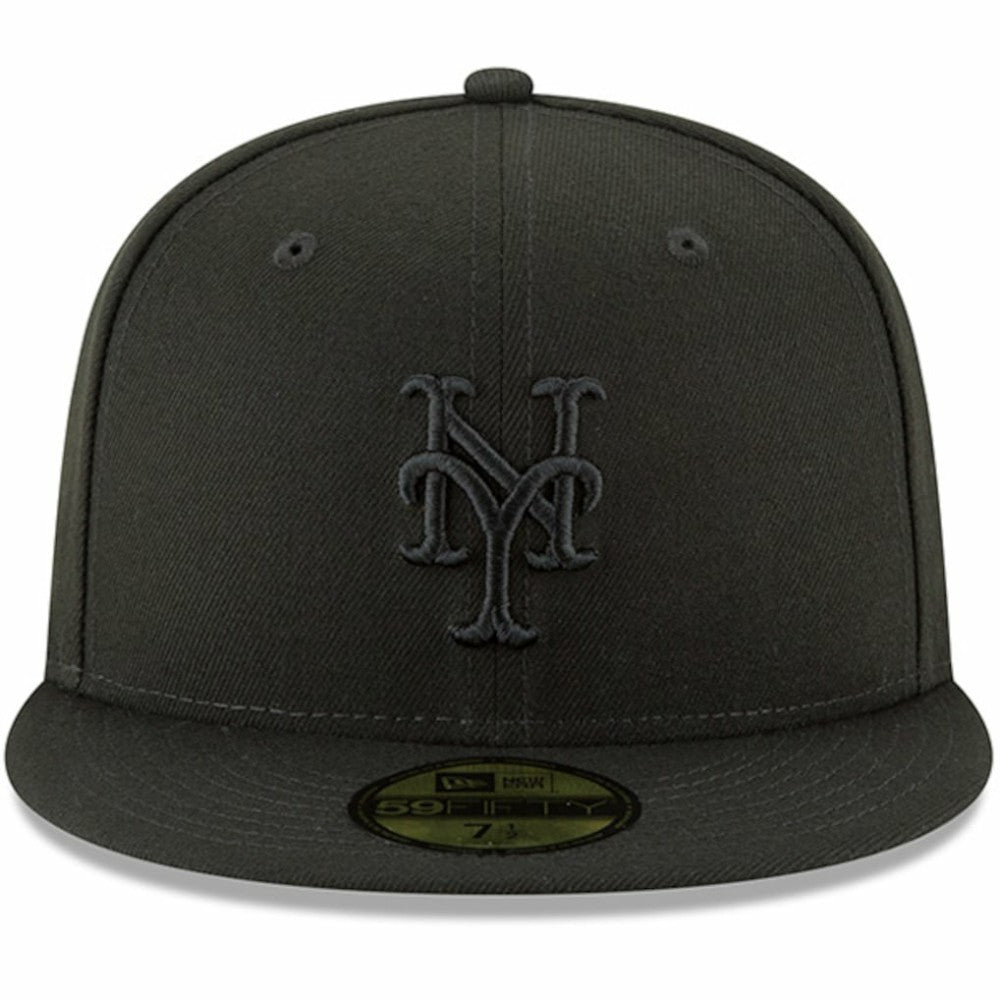 New York Mets Primary Logo Basic 59FIFTY Fitted Hat Black