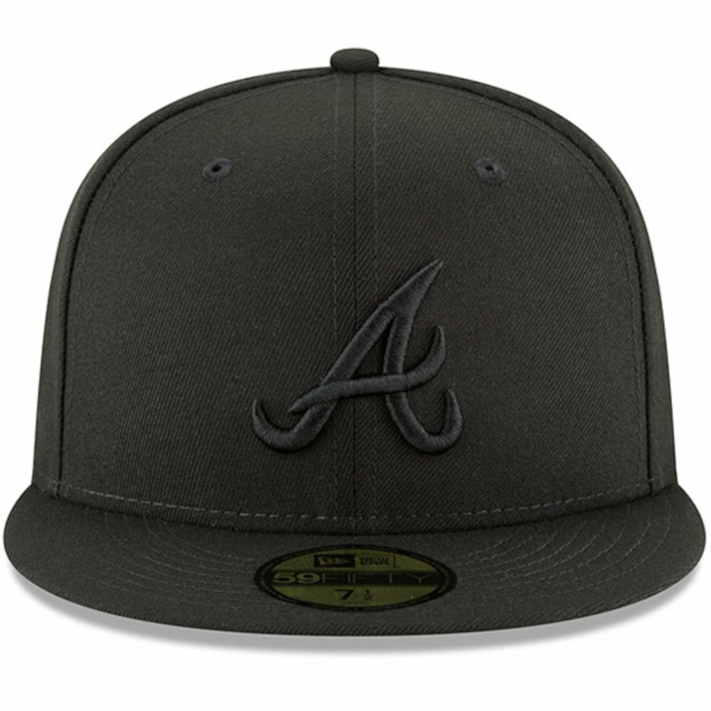 Atlanta Braves Primary Logo Basic 59FIFTY Fitted Hat Black