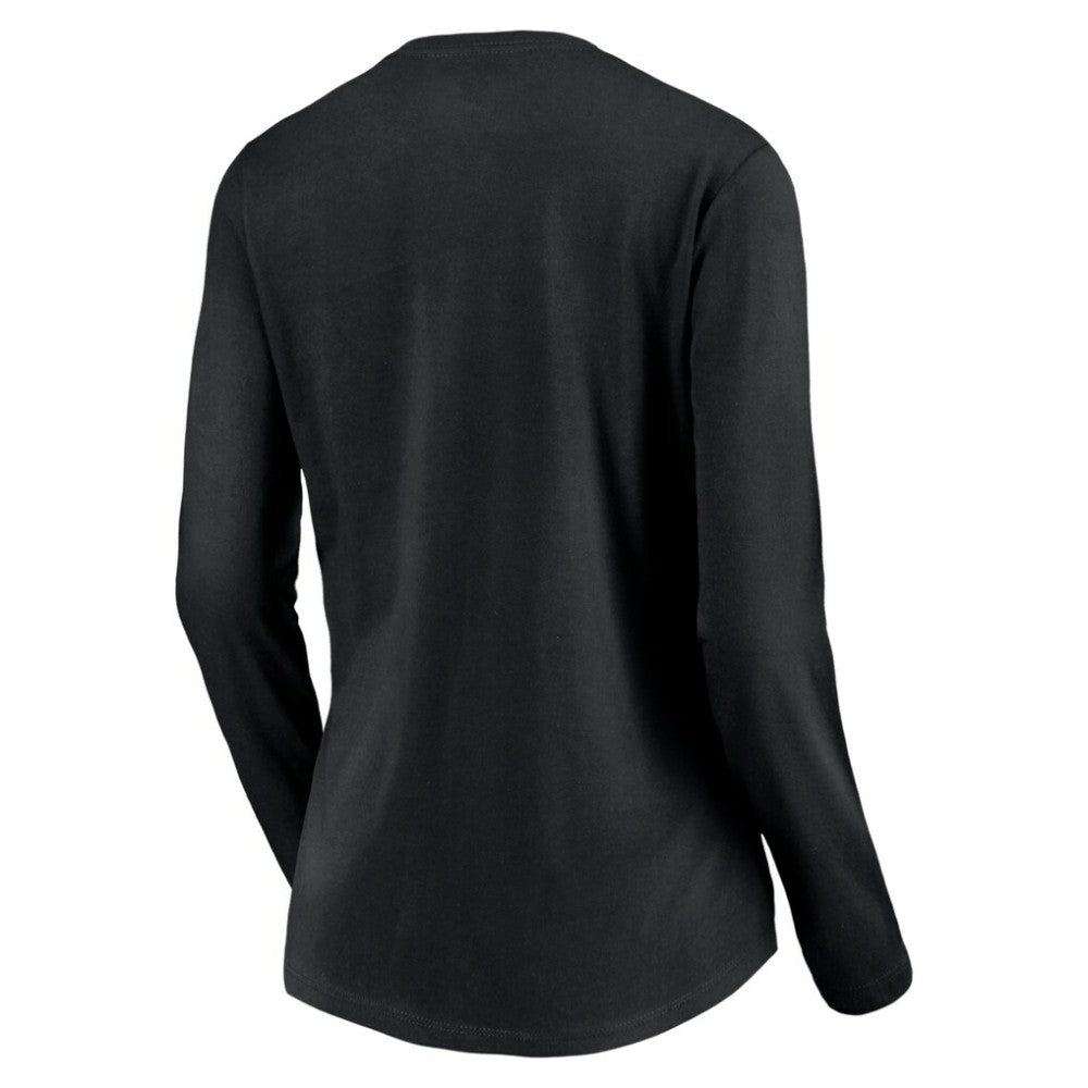 Tampa Bay Rays Women's Cooperstown Collection Wahconah Long Sleeve V-Neck T-Shirt Black