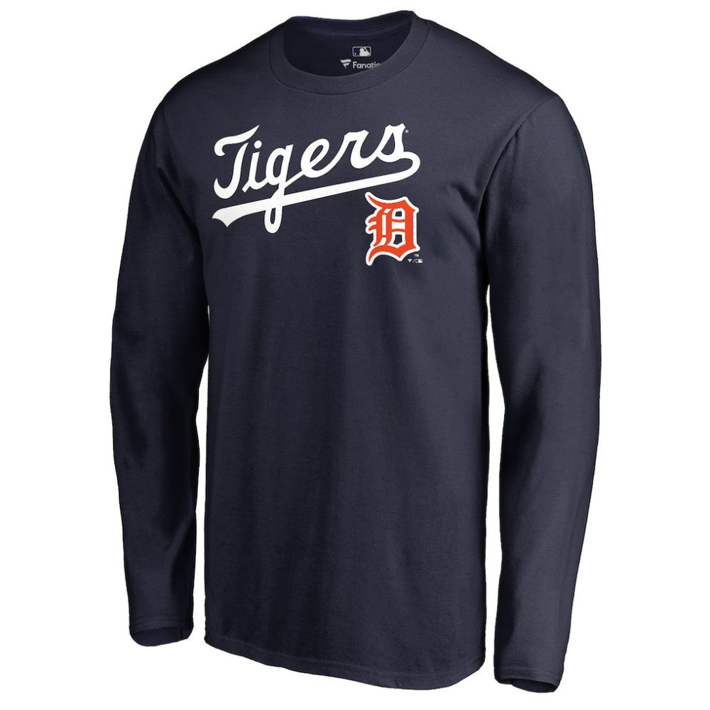 Detroit Tigers Cooperstown Collection Wahconah Long Sleeve T-Shirt Navy
