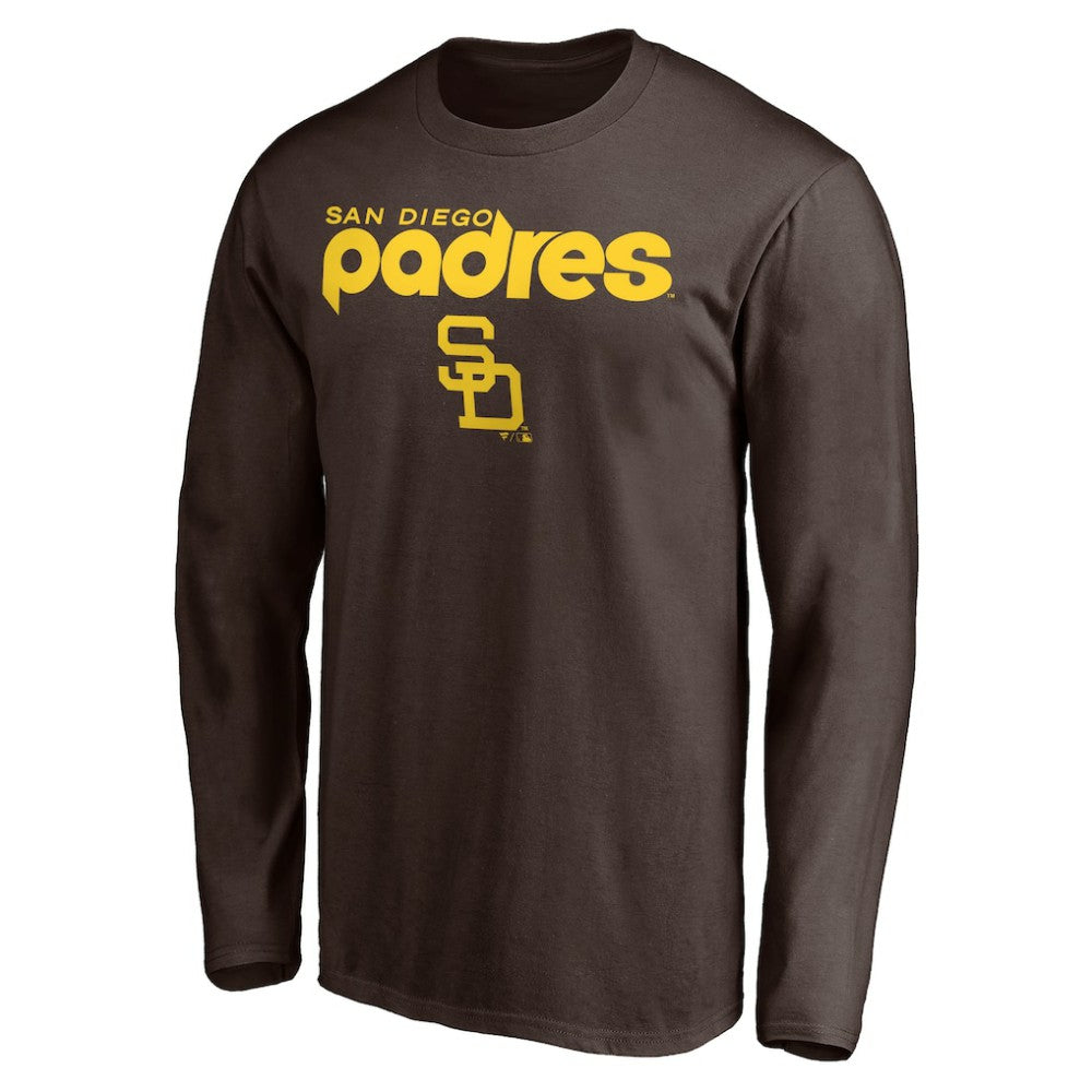San Diego Padres Cooperstown Collection Wahconah Long Sleeve T-Shirt Brown