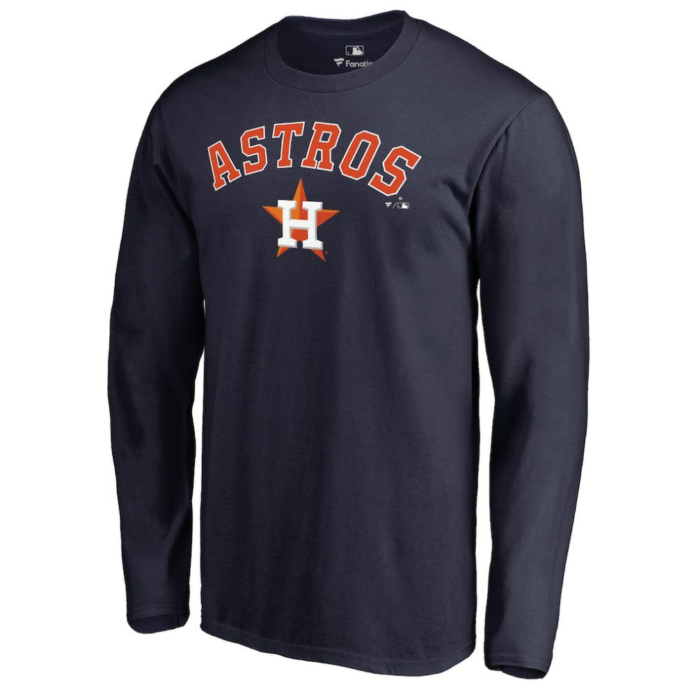Houston Astros Team Lockup Long Sleeve T-Shirt Navy