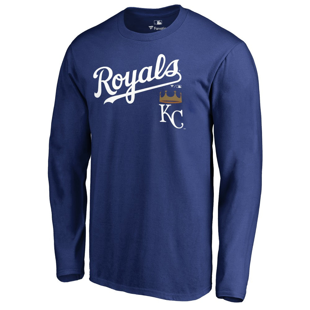 Kansas City Royals Team Lockup Long Sleeve T-Shirt Royal