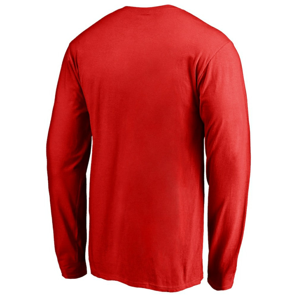 Los Angeles Angels Team Lockup Long Sleeve T-Shirt Red