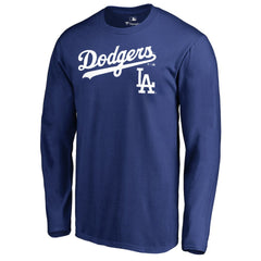 Los Angeles Dodgers Team Lockup Long Sleeve T-Shirt Royal