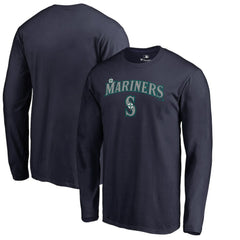 Seattle Mariners Team Lockup Long Sleeve T-Shirt Navy