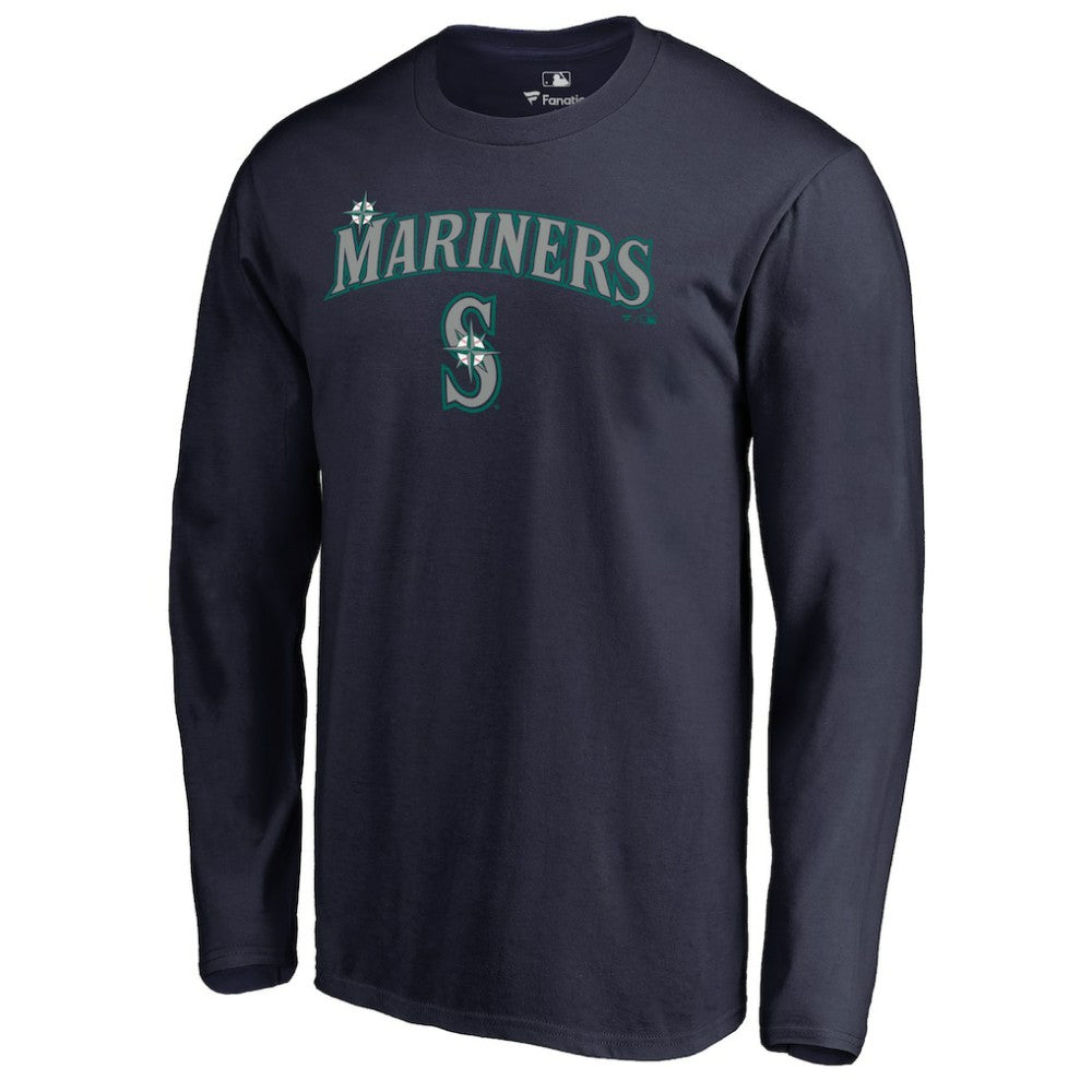 Seattle Mariners Team Lockup Long Sleeve T-Shirt Navy