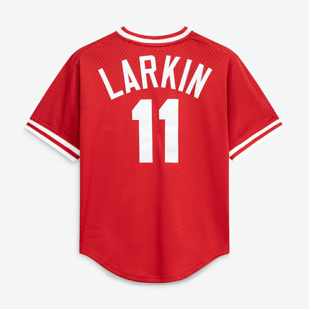 Barry Larkin Cincinnati Reds Authentic Batting Practice Jersey Red