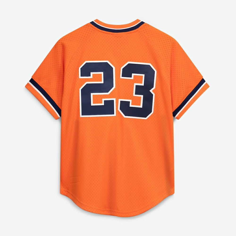 Kirk Gibson Detroit Tigers Cooperstown Collection Mesh Batting Practice Button-Up Jersey Orange