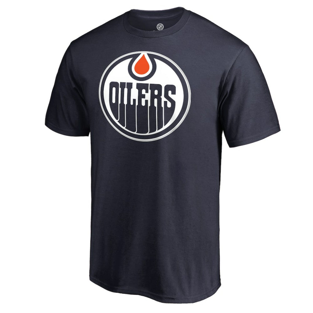Connor McDavid Edmonton Oilers Backer Name & Number T-Shirt - Navy T-shirts