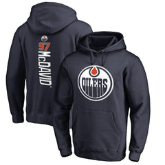 Connor McDavid Edmonton Oilers Backer Name & Number Pullover Hoodie - Navy Hoodies