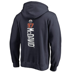 Connor McDavid Edmonton Oilers Backer Name & Number Pullover Hoodie - Navy Hoodies